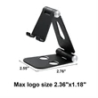 Aluminum Adjustable Desktop Phone Holder Foldable Stand | https://www.bestnamebadges.com