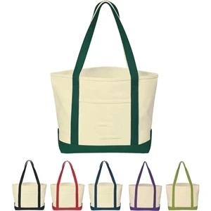 Large Heavy Cotton Canvas Boat Tote Bags | https://www.bestnamebadges.com