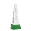 Master Obelisk on Base - Green | https://www.bestnamebadges.com