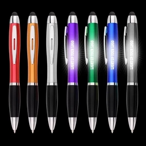 Light Up Logo Stylus Pen | https://www.bestnamebadges.com