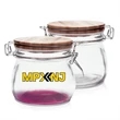 16 oz. Glass Candy Jars w/ Wire Wooden Lid | https://www.bestnamebadges.com
