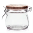 16 oz. Glass Candy Jars w/ Wire Wooden Lid | https://www.bestnamebadges.com
