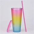 24 Oz Double Wall Colorful Plastic Tumblers With Lids | https://www.bestnamebadges.com