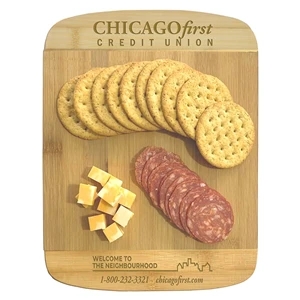 Joaquin  Two-Tone Bamboo Cutting Board | https://www.bestnamebadges.com