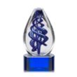 Expedia Award on Paragon Base - Blue | https://www.bestnamebadges.com