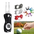 Stainless Steel Foldable Magnetic Golf Divot Tool | https://www.bestnamebadges.com
