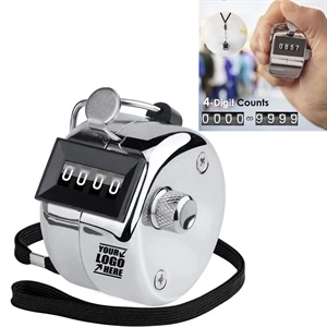 Metal Mechanical 4-Digit Number Count Clicker Counter | https://www.bestnamebadges.com