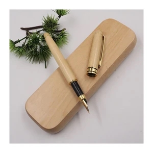 Natural Maple Wood Gel Pen And Case Set