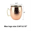 Moscow Mule Mugs Solid Copper Hammered Cup | https://www.bestnamebadges.com