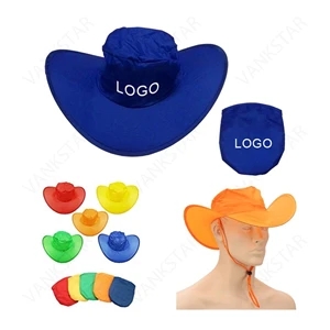 Folding Hat With Pouch | https://www.bestnamebadges.com