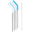 4-Piece Straw Pack with Brush | https://www.bestnamebadges.com