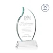 Croydon Flame Award on Newhaven Base - Clear | https://www.bestnamebadges.com