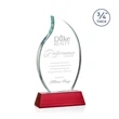 Croydon Flame Award on Newhaven Base - Red | https://www.bestnamebadges.com