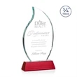 Croydon Flame Award on Newhaven Base - Red | https://www.bestnamebadges.com