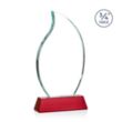 Croydon Flame Award on Newhaven Base - Red | https://www.bestnamebadges.com