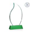 Croydon Flame Award on Newhaven Base - Green | https://www.bestnamebadges.com
