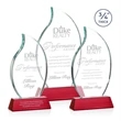 Croydon Flame Award on Newhaven Base - Red | https://www.bestnamebadges.com
