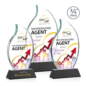 Croydon VividPrint™ Award on Newhaven Base - Black | https://www.bestnamebadges.com