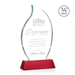 Croydon Flame Award on Newhaven Base - Red | https://www.bestnamebadges.com
