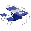 Multi Function Outdoor Cooler Picnic Camping Table 2 Chairs | https://www.bestnamebadges.com
