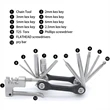 11 In One Folding Portable Bicycle Multitool Tool Kit | https://www.bestnamebadges.com