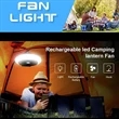 Camping Fan With Night Light | https://www.bestnamebadges.com