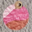Round Sublimated Plush Microfiber Beach Towel | https://www.bestnamebadges.com