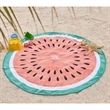 Round Sublimated Plush Microfiber Beach Towel | https://www.bestnamebadges.com