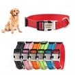 Reflective Dog Collar With Metal Buckle | https://www.bestnamebadges.com