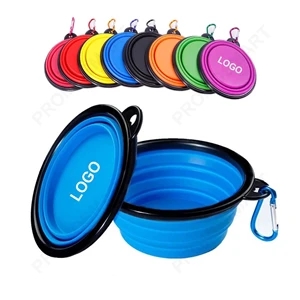 Silicone Collapsible Pet Bowl With Carabiner