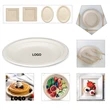 Disposable Bagasse Paper Plate | https://www.bestnamebadges.com