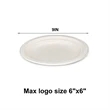 Disposable Bagasse Paper Plate | https://www.bestnamebadges.com