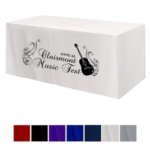 Fitted Poly/Cotton 4-sided Table Cover - Fits 6' Standard... | https://www.bestnamebadges.com