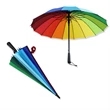 Colorful Rainbow Umbrella | https://www.bestnamebadges.com