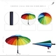 Colorful Rainbow Umbrella | https://www.bestnamebadges.com