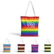 Rainbow Canvas Tote Bag | https://www.bestnamebadges.com