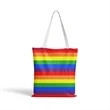 Rainbow Canvas Tote Bag | https://www.bestnamebadges.com