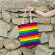 Rainbow Canvas Tote Bag | https://www.bestnamebadges.com