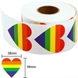 Lgbt Rainbow Heart Stickers | https://www.bestnamebadges.com