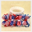 American Flag Hair Bow Clips | https://www.bestnamebadges.com