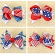 American Flag Hair Bow Clips | https://www.bestnamebadges.com