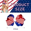 American Flag Hair Bow Clips | https://www.bestnamebadges.com