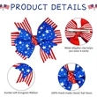 American Flag Hair Bow Clips | https://www.bestnamebadges.com