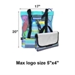 Large Mesh Beach Tote Bag  Picnic Blanket Set | https://www.bestnamebadges.com