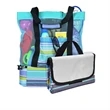 Large Mesh Beach Tote Bag  Picnic Blanket Set | https://www.bestnamebadges.com