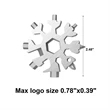 Snowflake Shape Multipurpose Keychain | https://www.bestnamebadges.com