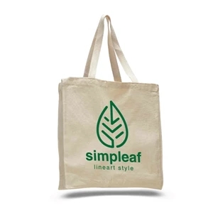 Cotton Canvas Gusset Tote Bag (14 x 15 x 4) 12Oz