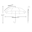 23'' Radius & 16 Steel Rids Umbrella | https://www.bestnamebadges.com