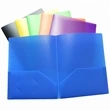 Poly 2 Pocket Presentation Folders 3 Prongs Assorted Colors | https://www.bestnamebadges.com