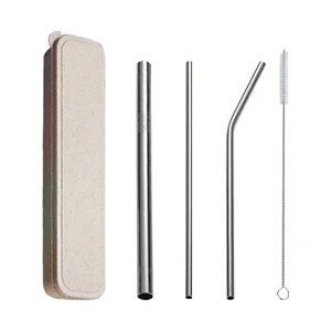 Reusable Straw Set With Case | https://www.bestnamebadges.com